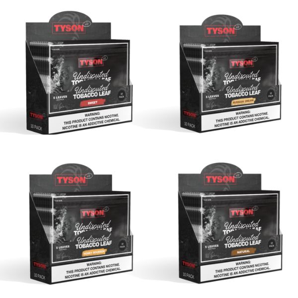 tysons tobacco TYSON 2.0 UNDISPUTED TOBACCO LEAF WRAPS 5 PACK tysons tobacco TYSON 2.0 UNDISPUTED TOBACCO LEAF WRAPS 5 PACK
