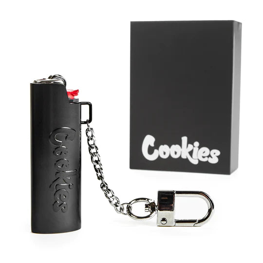 Cookies metal lighter holder and clip (black)