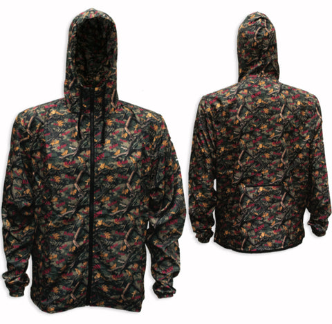 RAW FOREST CAMO WINDBREAKER HOODIE