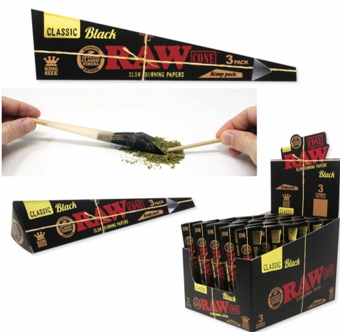 RAW CLASSIC BLACK CONES SCOOP PACK