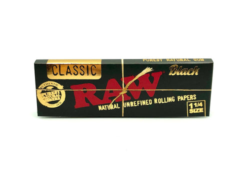 RAW- CLASSIC BLACK 1 1/4 SIZE PAPERS