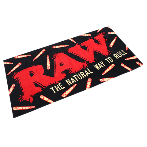 RAW XL BLACK BEACH TOWEL