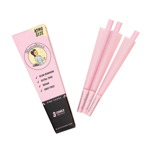 BLAZY SUSAN PINK KING SIZE CONES 3 CT