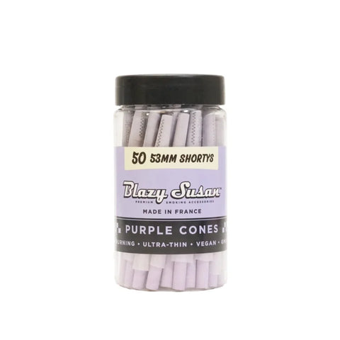 BLAZY SUSAN PURPLE 53MM SHORTYS CONES 50 CT