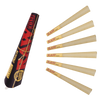 RAW- 6PK 1 1/4 SIZE BLACK CONES CLASSIC